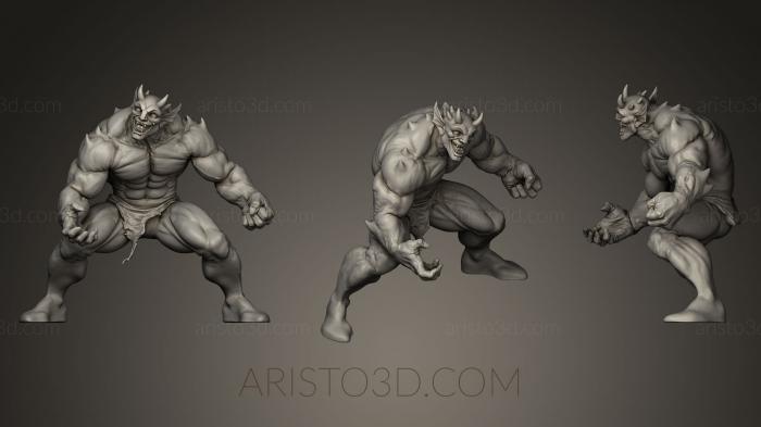 Figurines heroes, monsters and demons (STKM_0211) 3D model for CNC machine